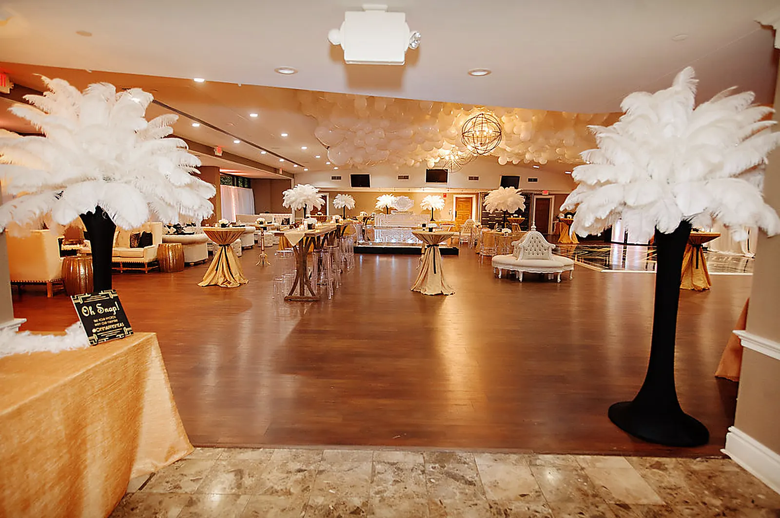 A reception space styled by Great Expectations KY
