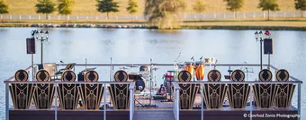 A live band performing at a wedding reception