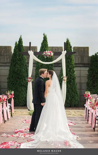 Wedding ceremony aisle coordinated by Great Expectations KY in Central Kentucky